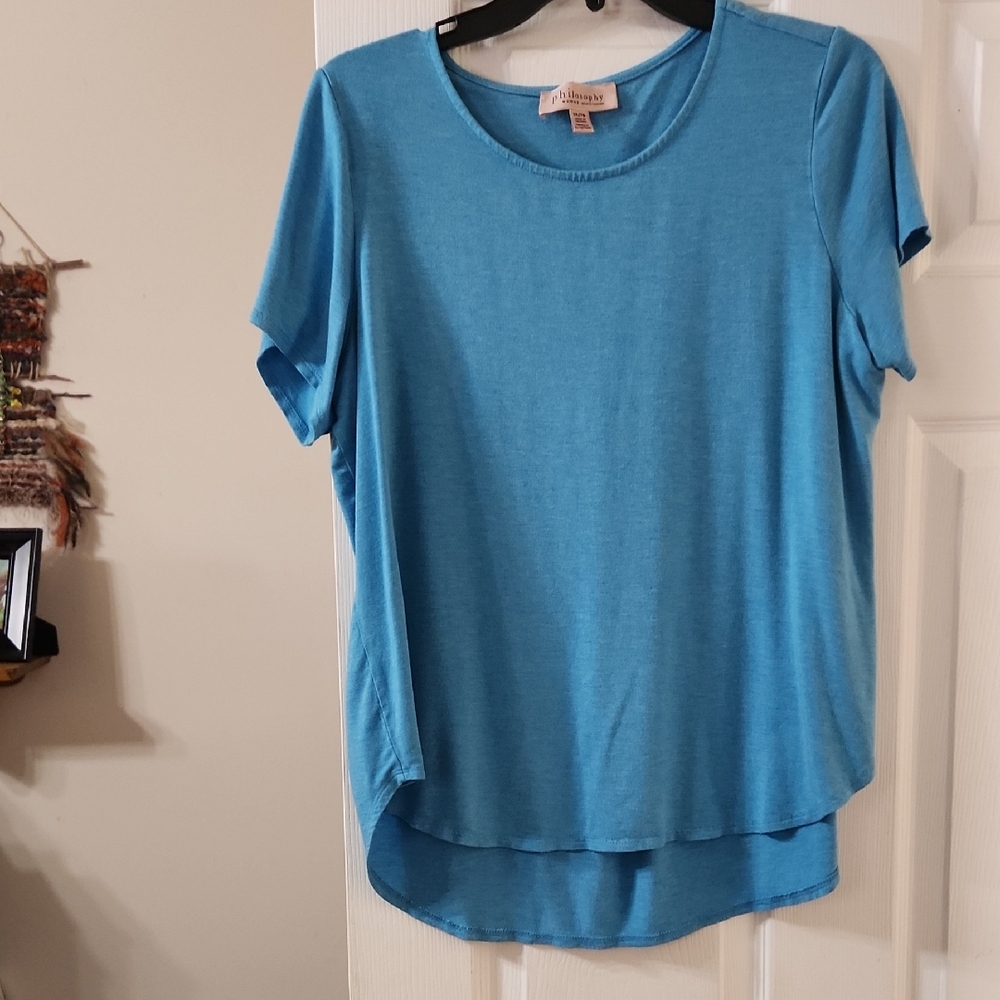 Philosophy Blue Short Sleeve Top